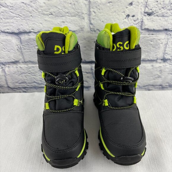 DSG Boys Youth 1 Black Green Menace 100g Insulated Winter Snow Boots - Picture 3 of 8